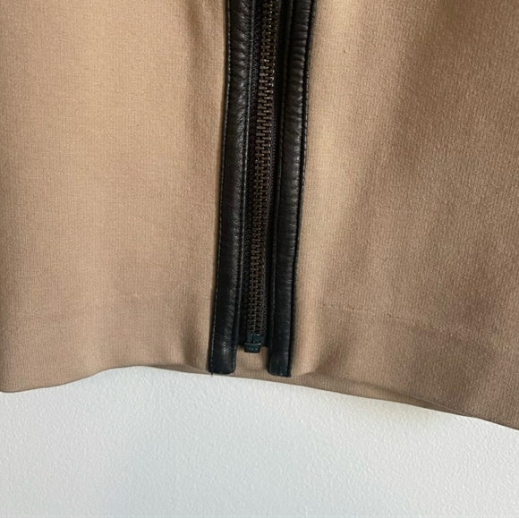 MACKAGE black skirt with genuine leather detail size 6 - Picture 7 of 14